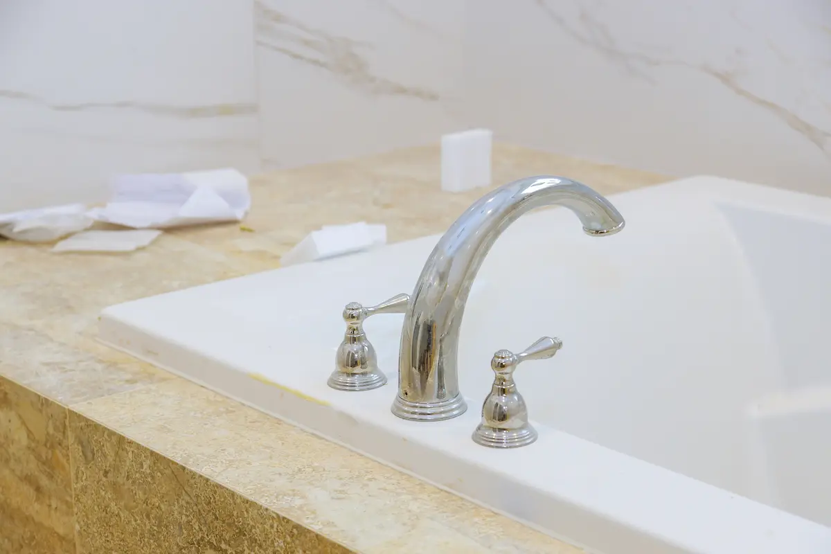Bathroom finishing new apartments installation