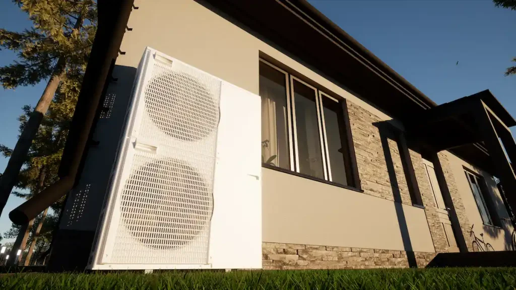 outside Heat pump units