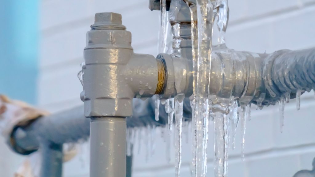 frozen pipes in Dixon