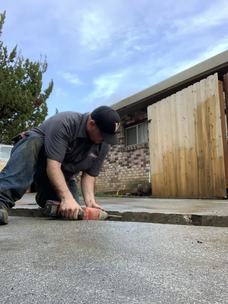 tile perforation for plumbing assesment