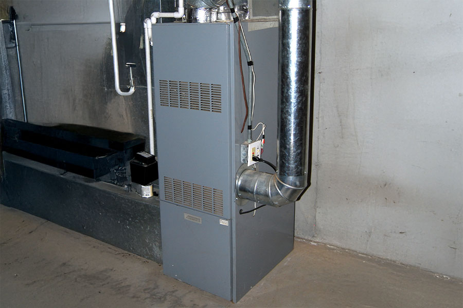 Residential HVAC installation completed in a Vacaville utility room