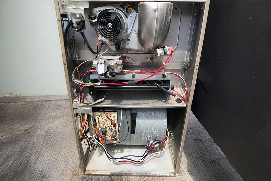 Detailed furnace inspection performed during a maintenance service in Vacaville, CA