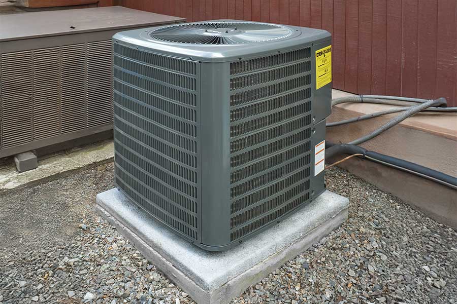 Outdoor heat pump unit inspected and repaired in Vacaville