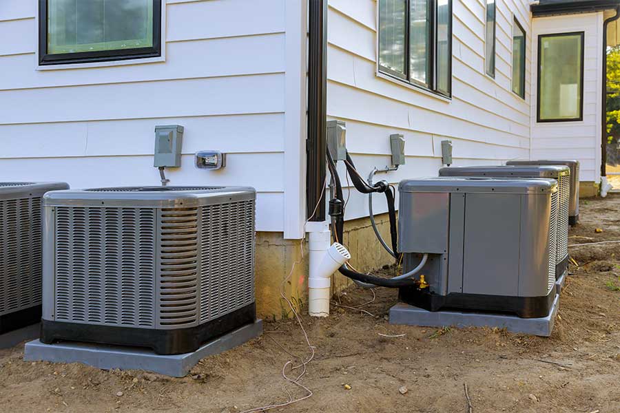 Outdoor heat pump systems checked and repaired at a Vacaville, CA home