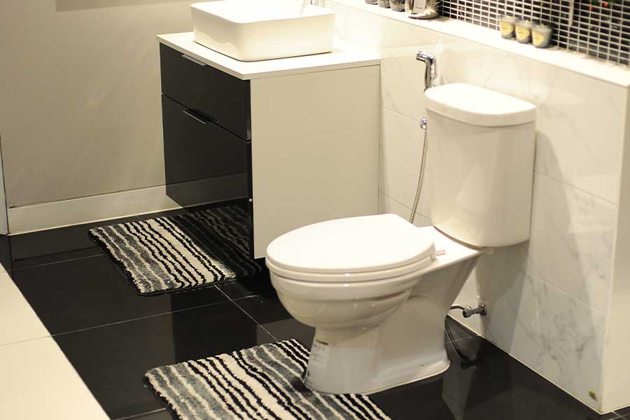 Bathroom with a newly installed toilet in Vacaville, CA